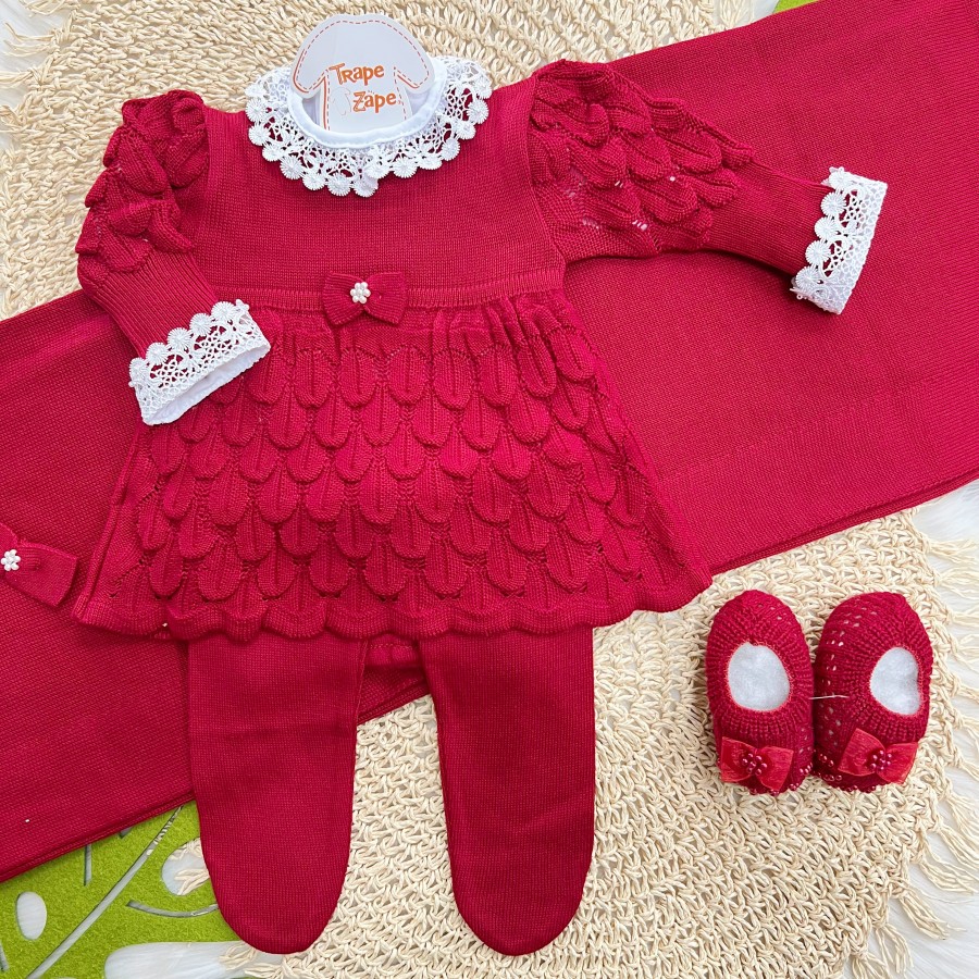  Saída de Maternidade Bela - Vermelho